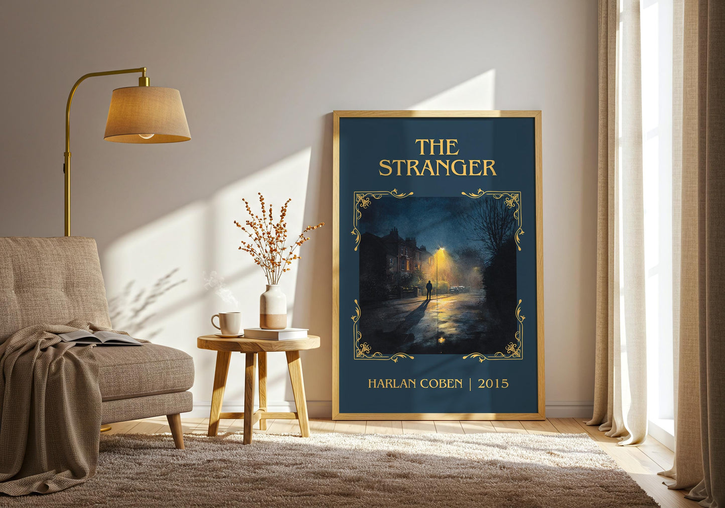 The Stranger by Harlan Coben Descriptive Poster Print. Free Delivery Wall Art Author & Blurb Book Artwork