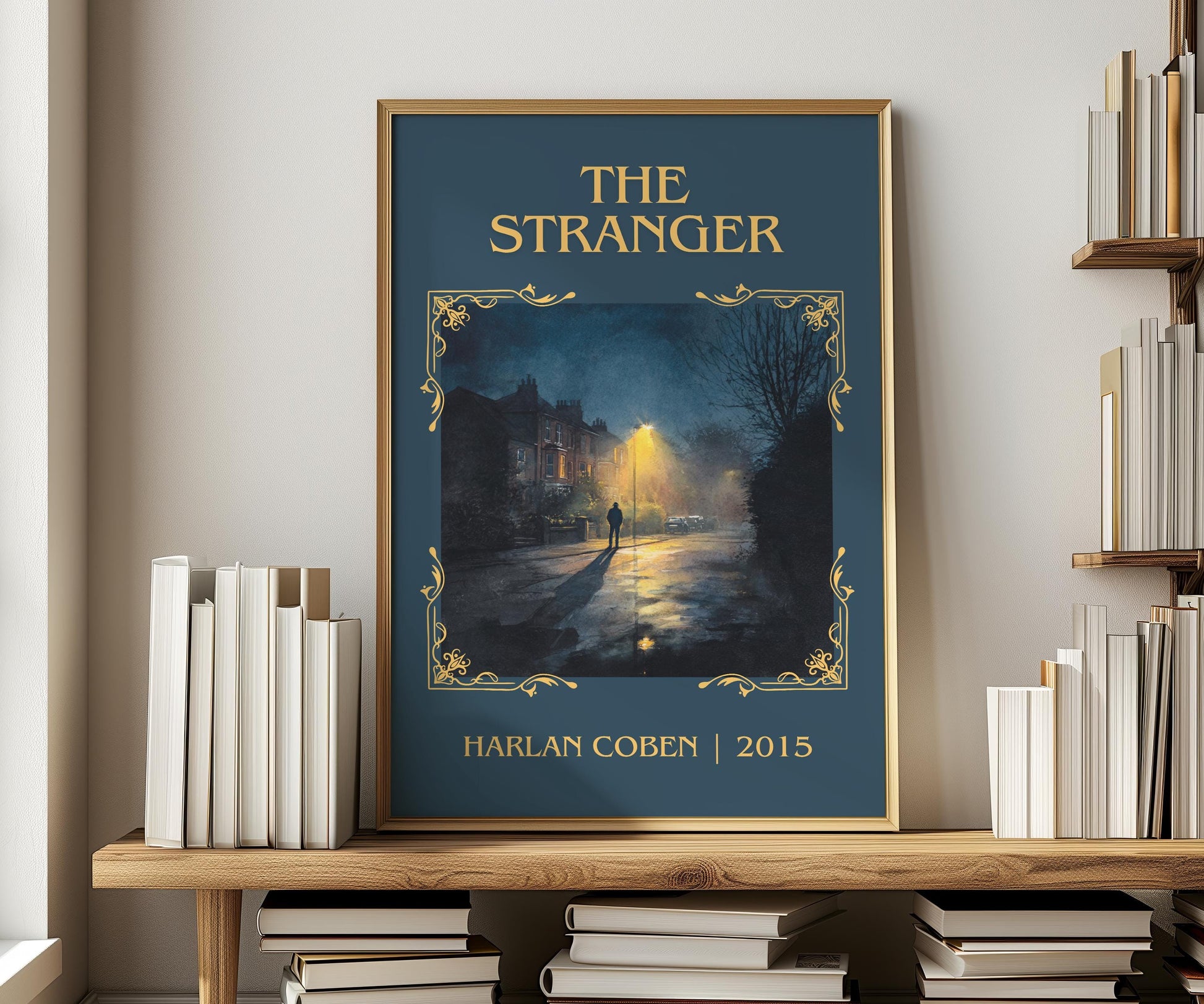 The Stranger by Harlan Coben Descriptive Poster Print. Free Delivery Wall Art Author & Blurb Book Artwork