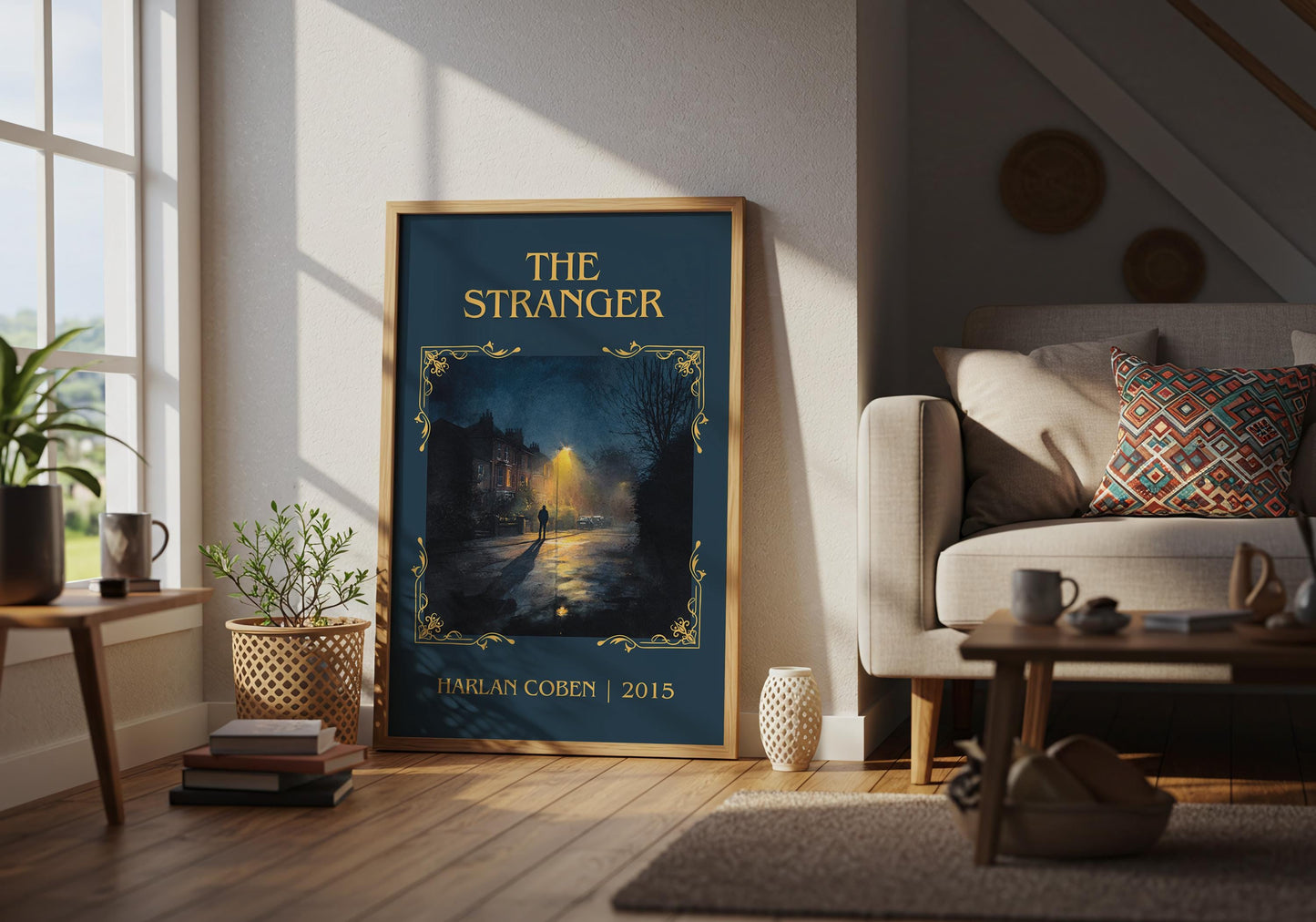 The Stranger by Harlan Coben Descriptive Poster Print. Free Delivery Wall Art Author & Blurb Book Artwork