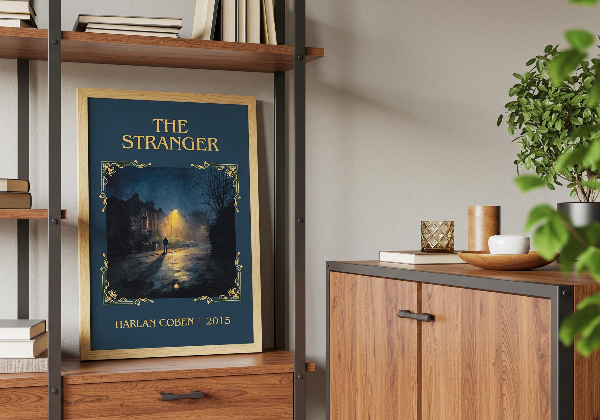 The Stranger by Harlan Coben Descriptive Poster Print. Free Delivery Wall Art Author & Blurb Book Artwork