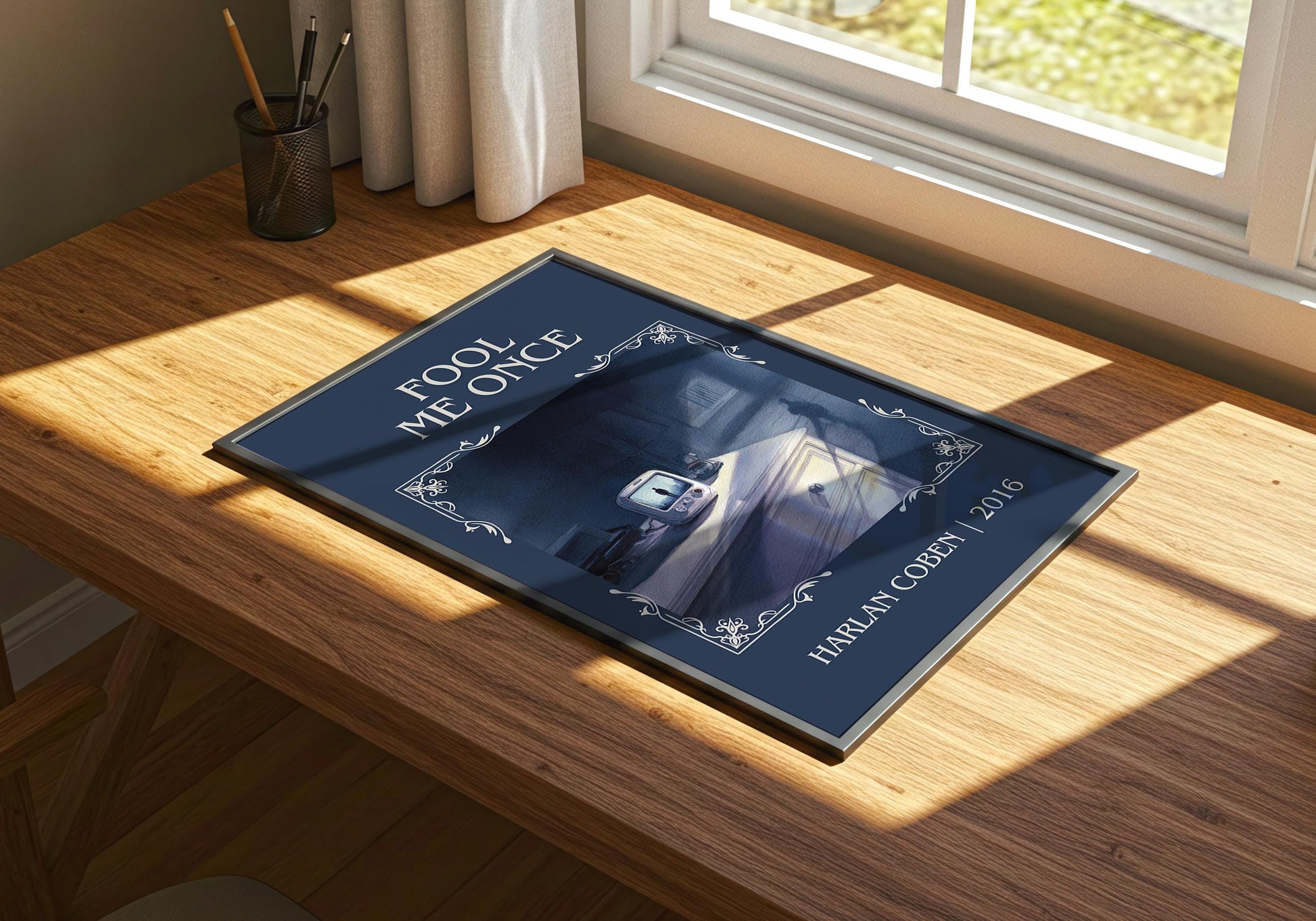 Fool Me Once by Harlan Coben Descriptive Poster Print. Free Delivery Wall Art Author & Blurb Book Artwork