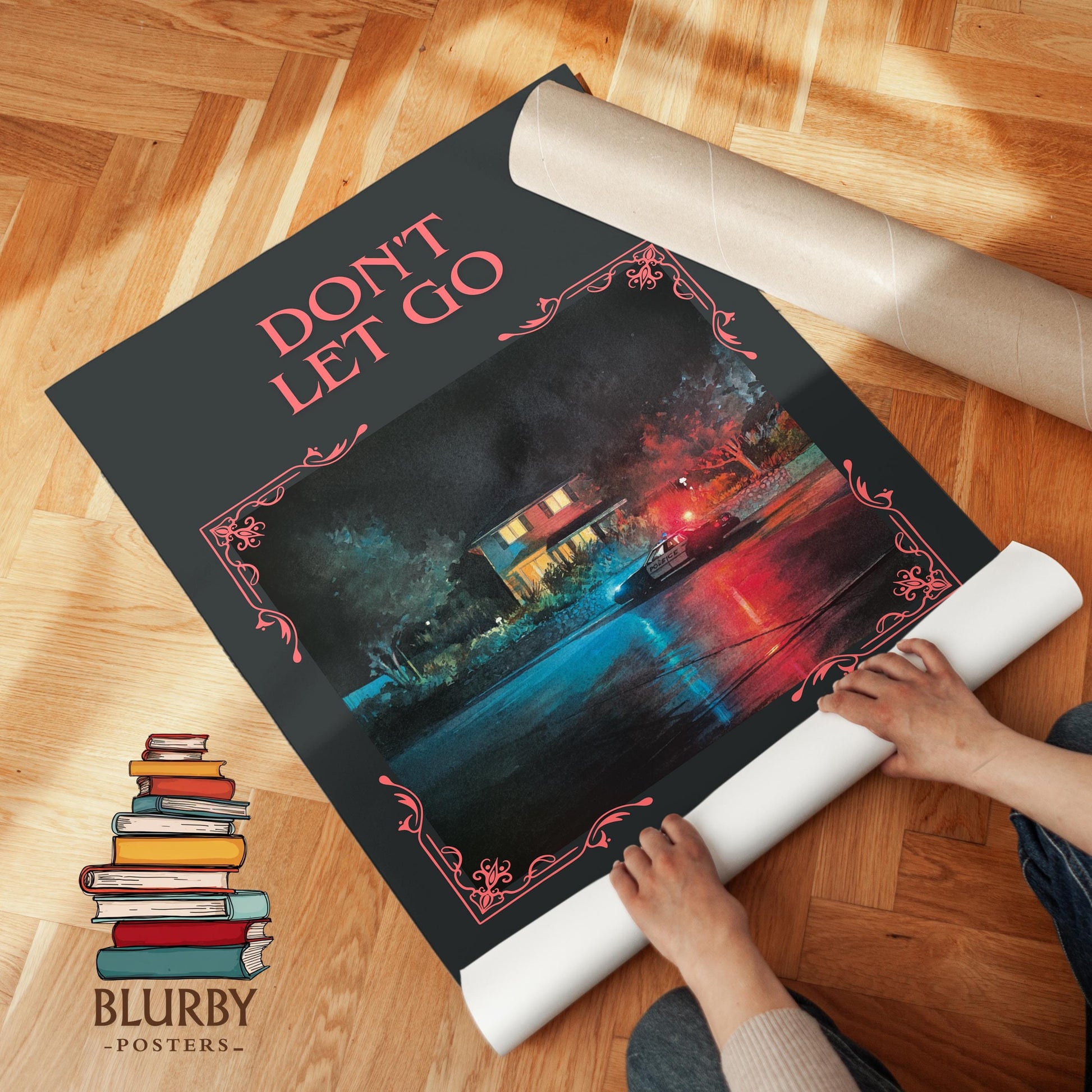 Don't Let Go by Harlan Coben Descriptive Poster Print. Free Delivery Wall Art Author & Blurb Book Artwork