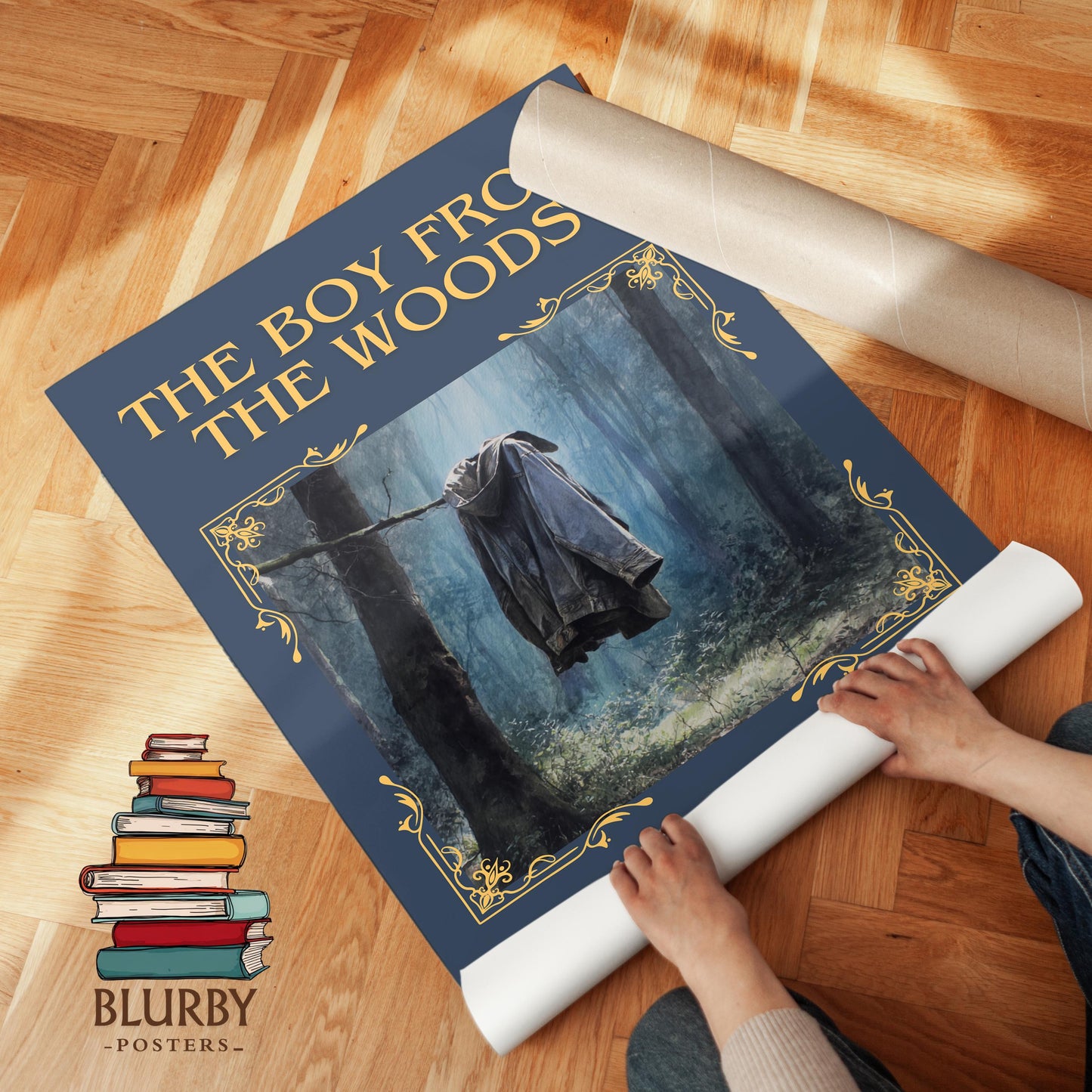 The Boy From The Woods by Harlan Coben Descriptive Poster Print. Free Delivery Wall Art Author & Blurb Book Artwork
