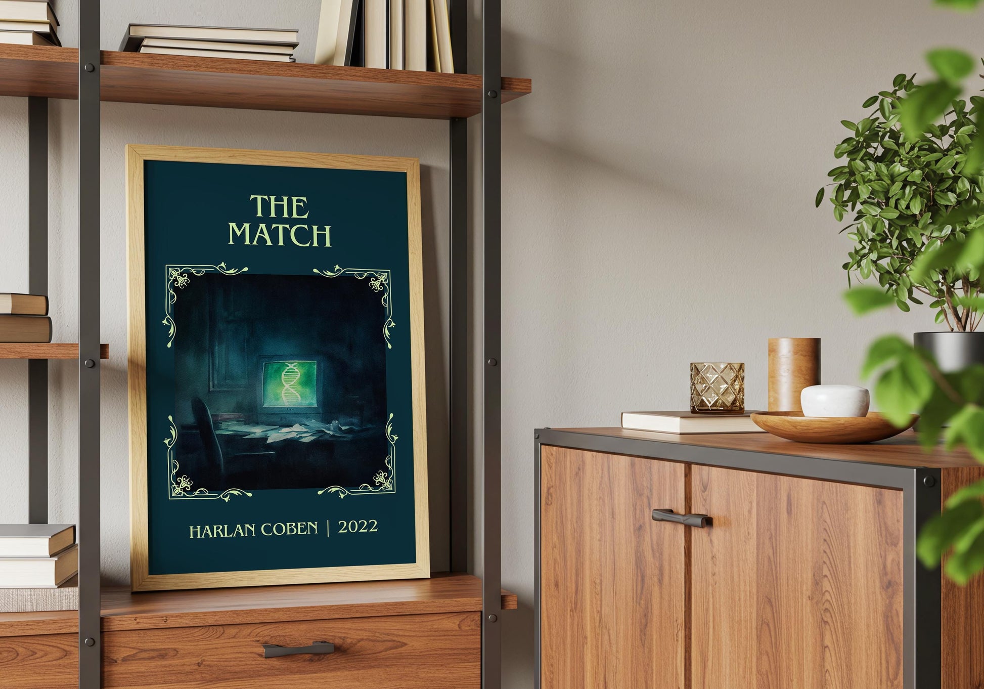 The Match by Harlan Coben Descriptive Poster Print. Free Delivery Wall Art Author & Blurb Book Artwork