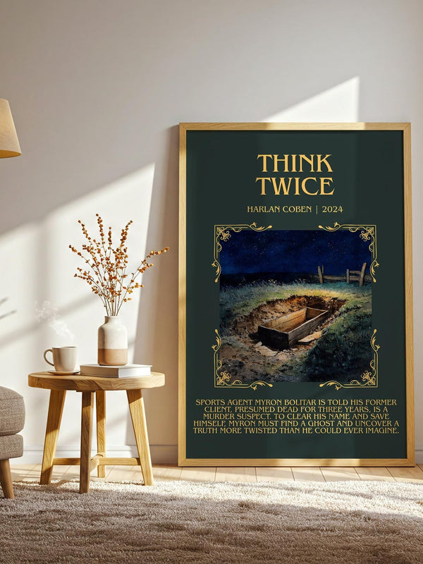 Think Twice minimalist poster paper finish options – matte satin gloss