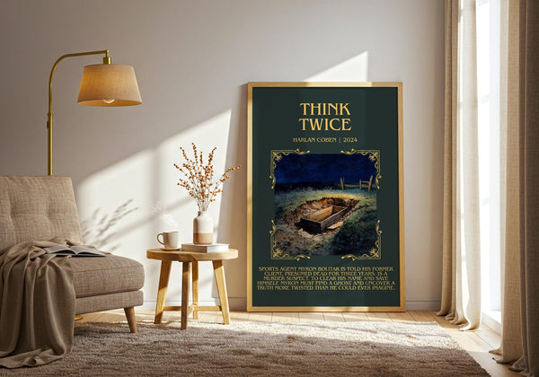Think Twice minimalist poster paper finish options – matte satin gloss