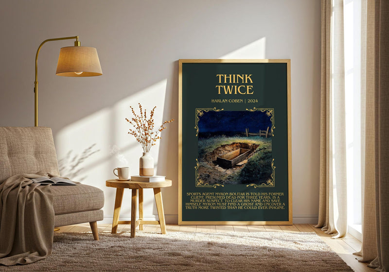 Think Twice minimalist poster paper finish options – matte satin gloss