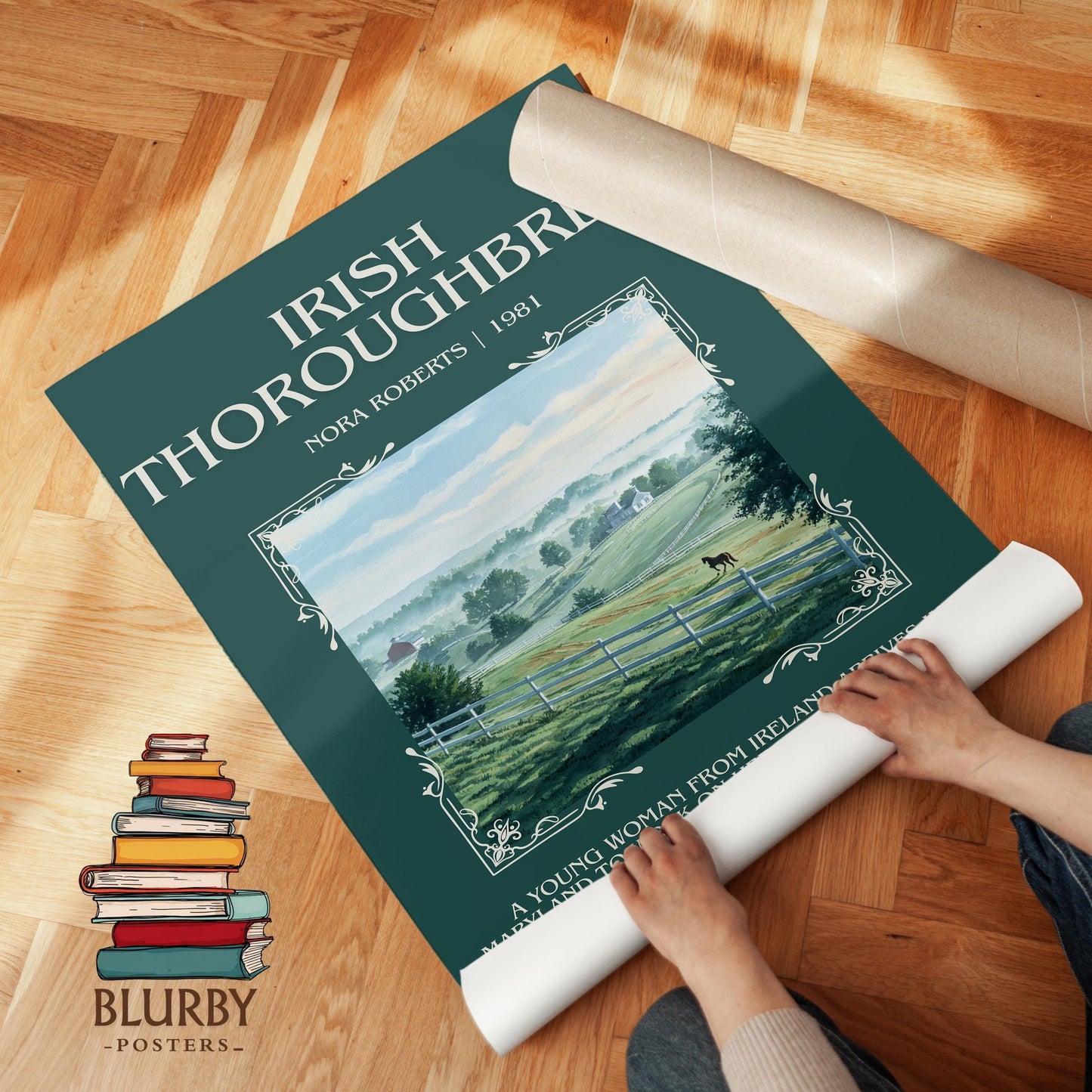 Irish Thoroughbred book poster packaging – museum-quality print rolled in protective tube