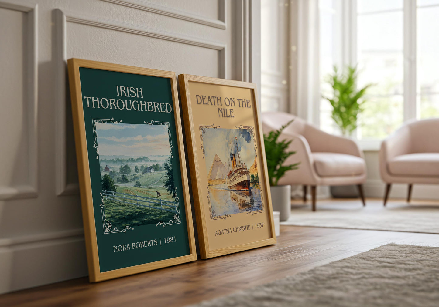 Irish Thoroughbred classic book art book poster framed on wall – romance wall art