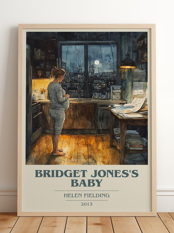 Bridget Jones's baby book cover print in frame leaning in hallway – romance wall art