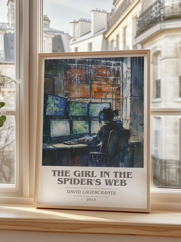 The Girl In The Spider's Web book cover poster colour and style options – David Lagercrantz book art