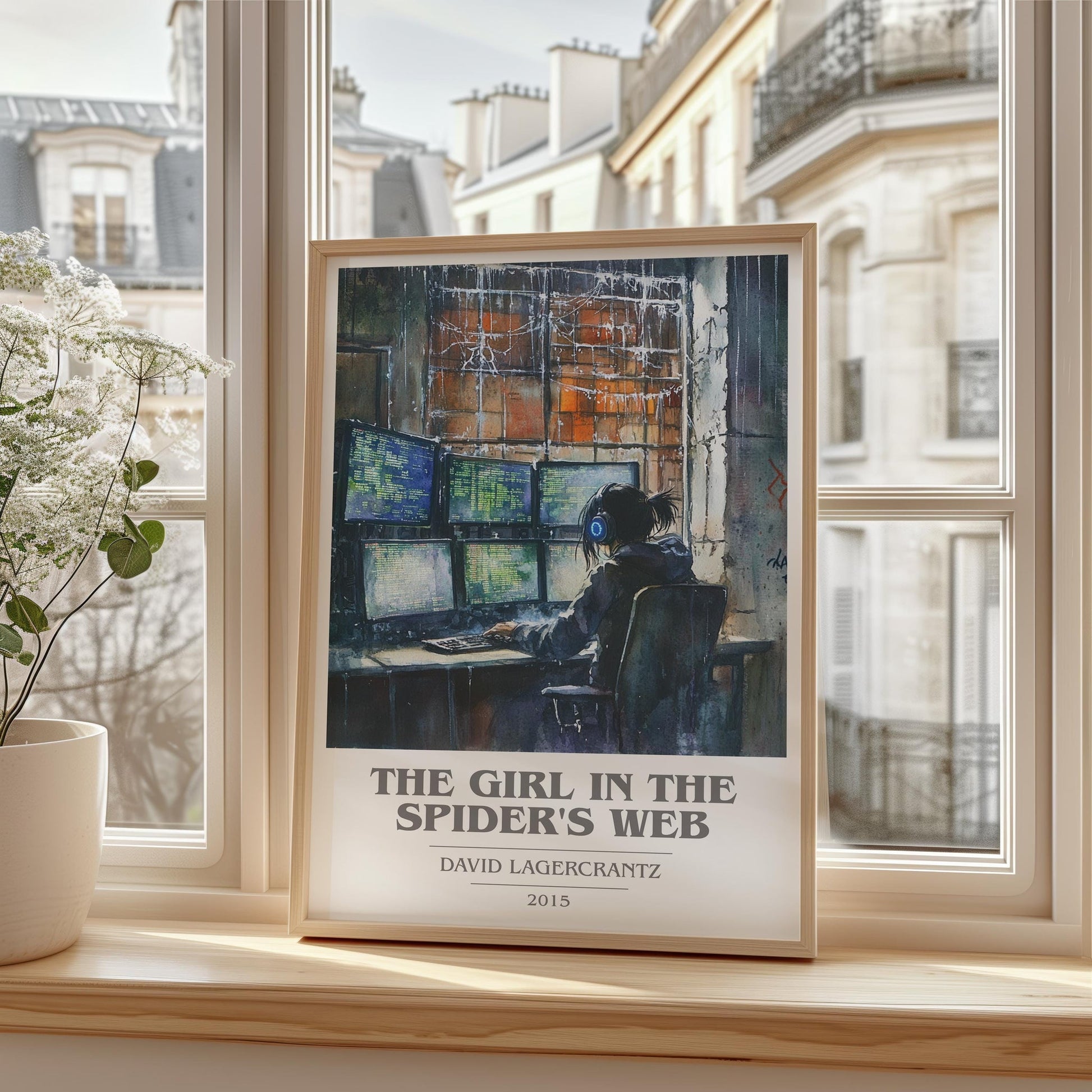 The Girl In The Spider's Web book cover poster colour and style options – David Lagercrantz book art