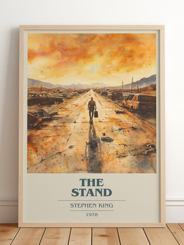 The Stand book cover print in frame leaning in hallway – horror wall art