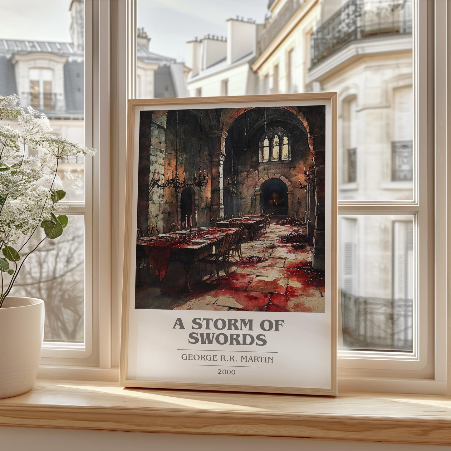 A Storm Of Swords by George R.R. Martin | Book Poster | Literary Art Gift For Book Lover | Novel Inspired Wall Art | Free Delivery