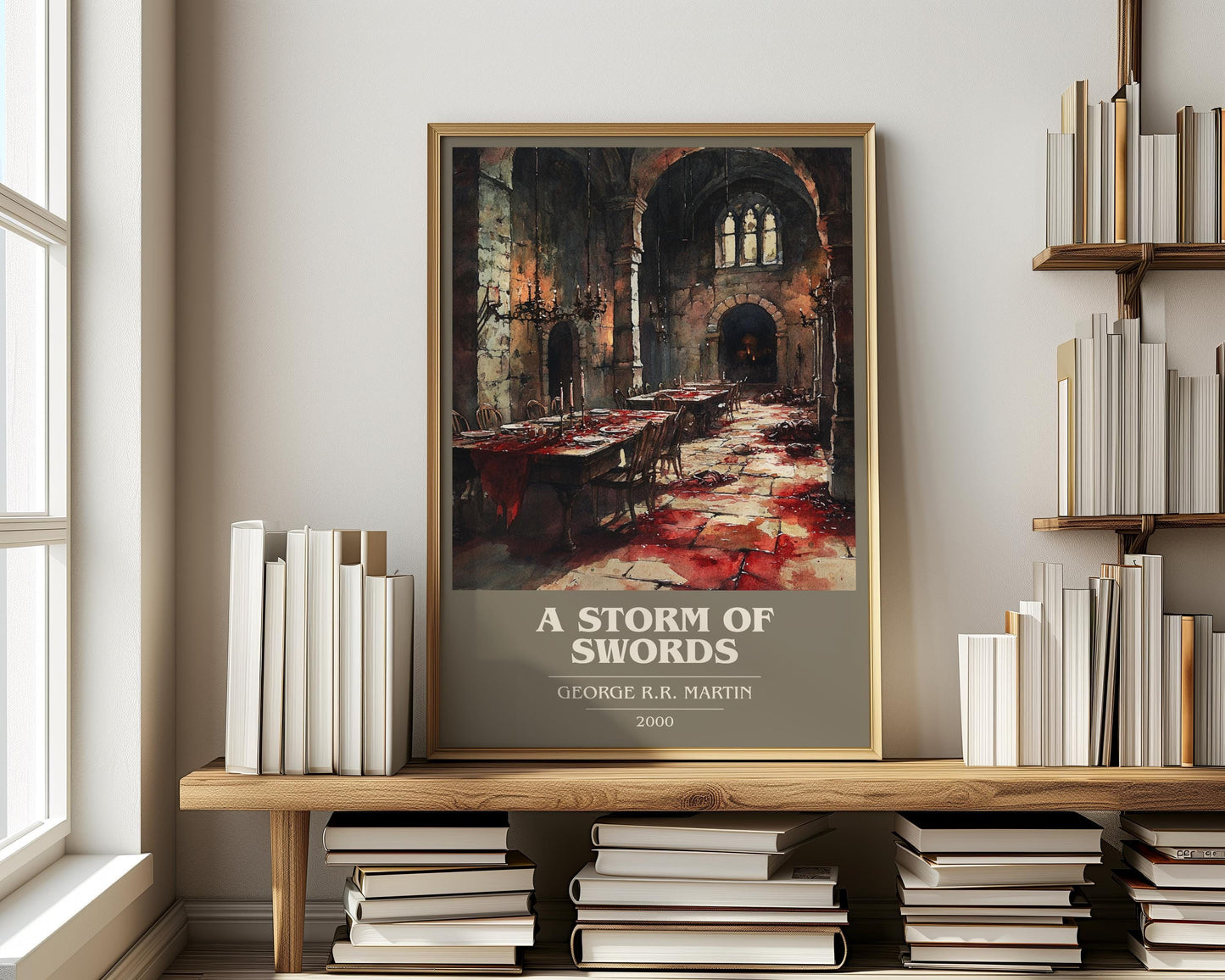 A Storm Of Swords by George R.R. Martin | Book Poster | Literary Art Gift For Book Lover | Novel Inspired Wall Art | Free Delivery