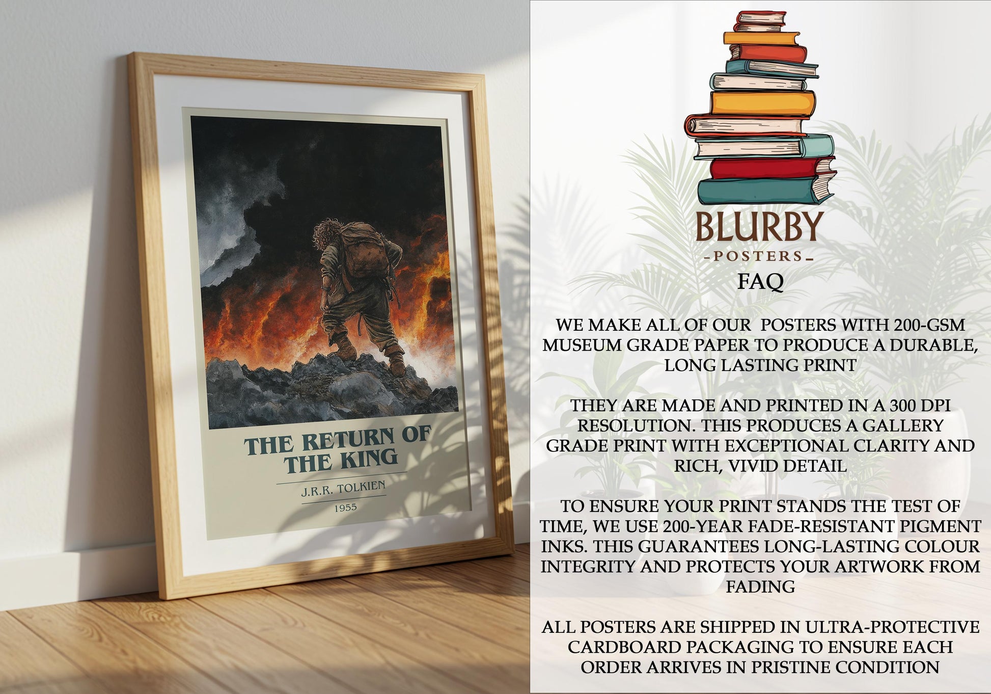 The Return Of The King by J.R.R Tolkien | Book Poster | Literary Art Gift For Book Lover | Novel Inspired Wall Art | Free Delivery