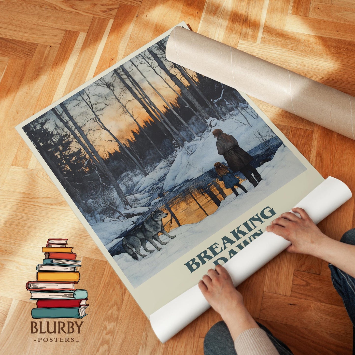 Breaking Dawn book poster packaging – museum-quality print rolled in protective tube