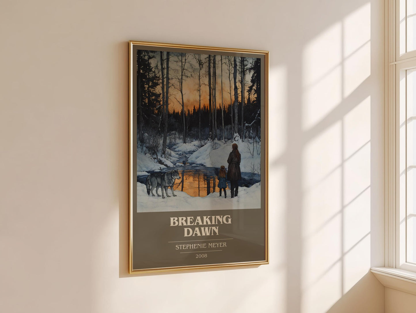 Breaking Dawn book cover book poster framed on wall – romance wall art