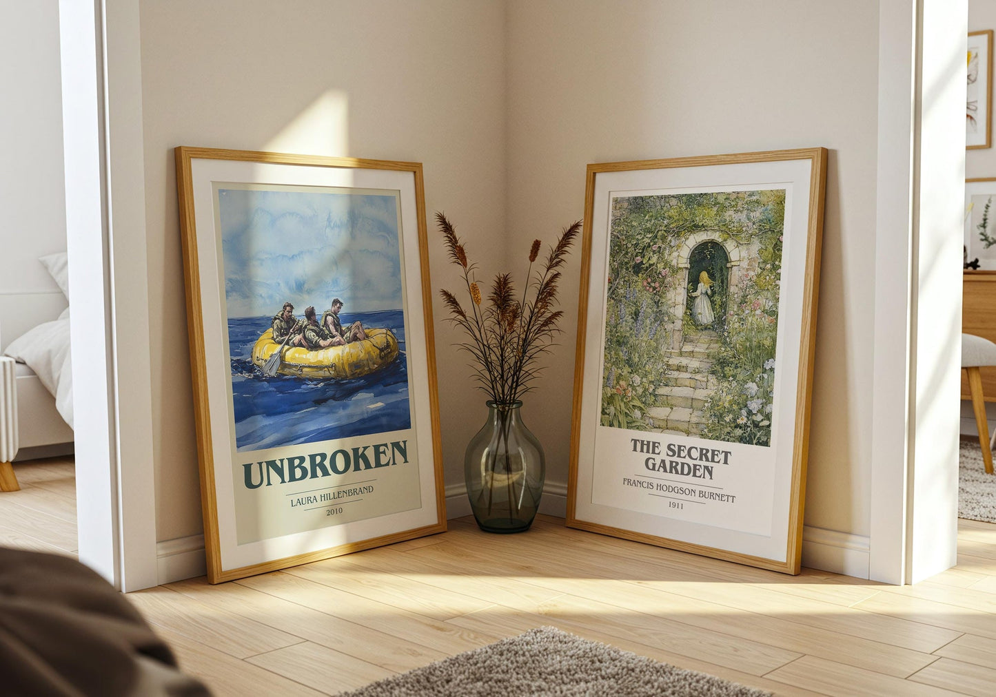 Unbroken book cover print on bookshelf – Laura Hillenbrand fan gift