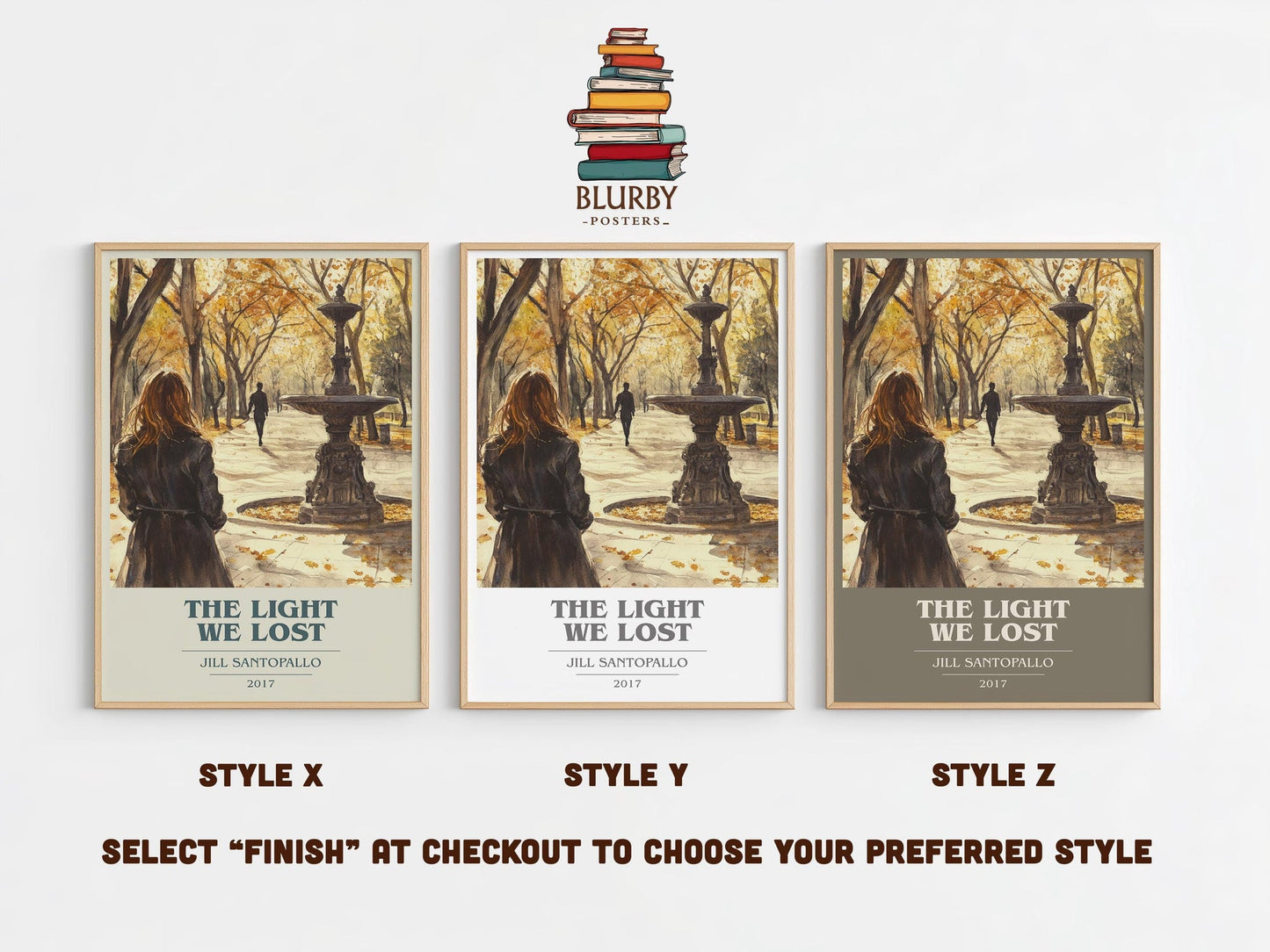 The Light We Lost book cover poster colour and style options – Jill Santopallo book art