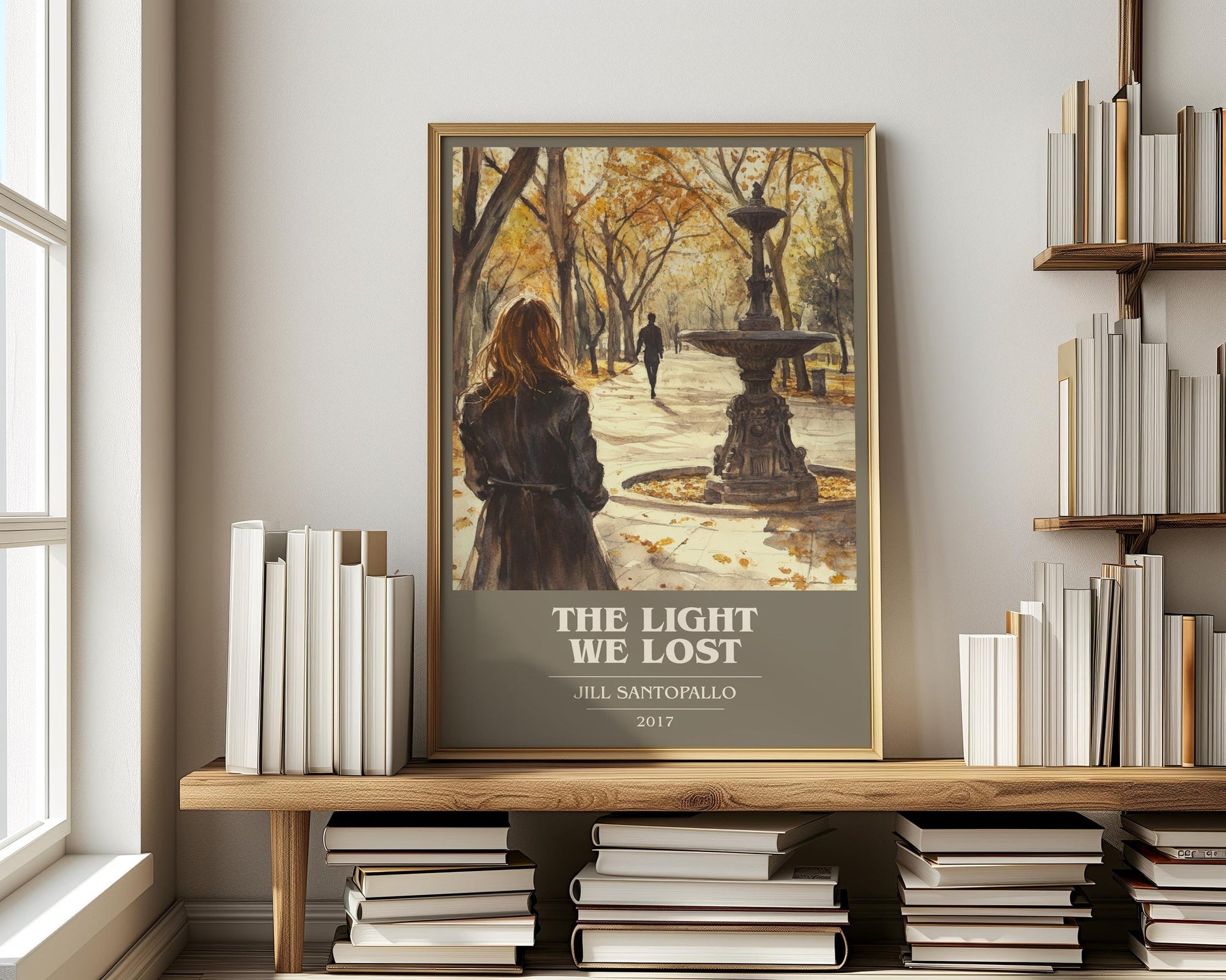 The Light We Lost book cover print on bookshelf – Jill Santopallo fan gift