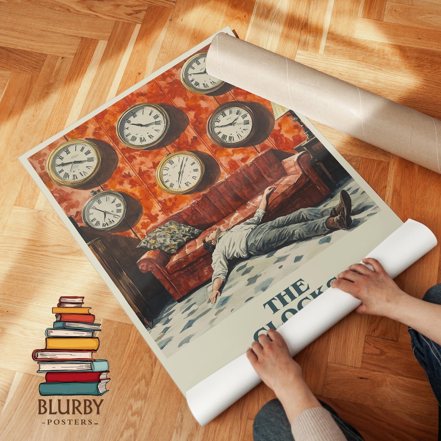 The Clocks by Agatha Christie | Book Poster | Literary Art Gift For Book Lover | Novel Inspired Wall Art | Free Delivery