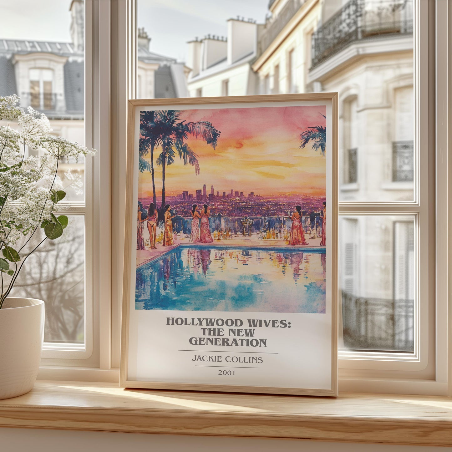 Hollywood Wives: The New Generation by Jackie Collins | Book Poster | Literary Art Gift For Book Lover | Novel Inspired Wall Art