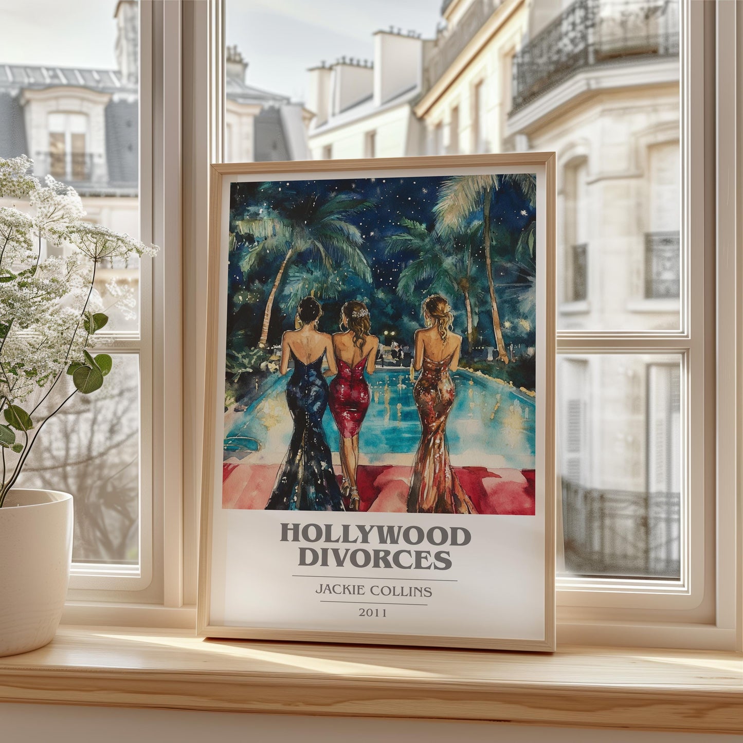 Hollywood Divorces by Jackie Collins | Book Poster | Literary Art Gift For Book Lover | Novel Inspired Wall Art | Free Delivery