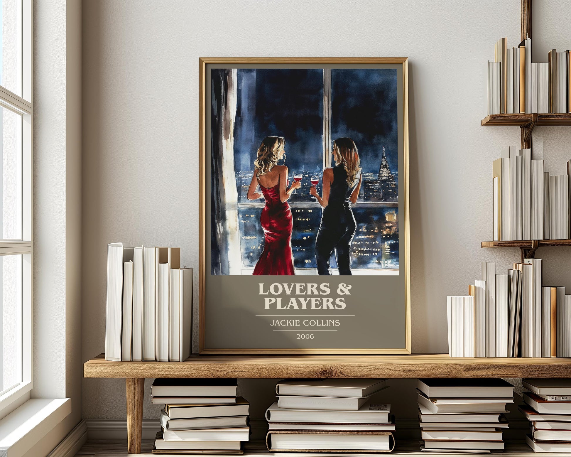 Lovers and Players by Jackie Collins | Book Poster | Literary Art Gift For Book Lover | Novel Inspired Wall Art | Free Delivery