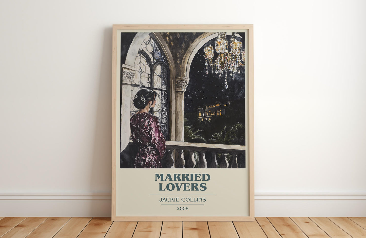 Married Lovers by Jackie Collins | Book Poster | Literary Art Gift For Book Lover | Novel Inspired Wall Art | Free Delivery