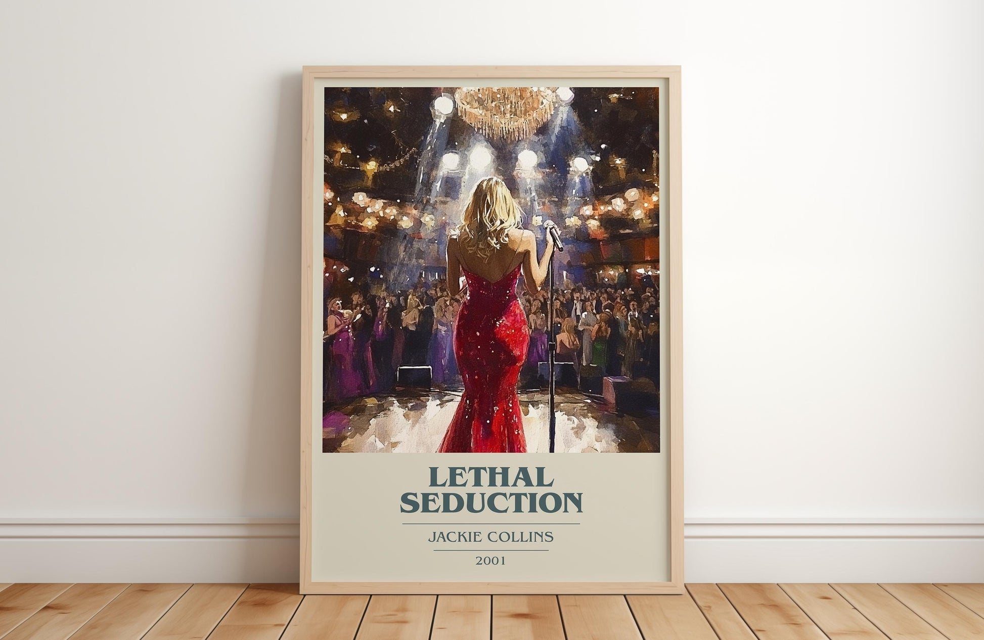 Lethal Seduction by Jackie Collins | Book Poster | Literary Art Gift For Book Lover | Novel Inspired Wall Art | Free Delivery