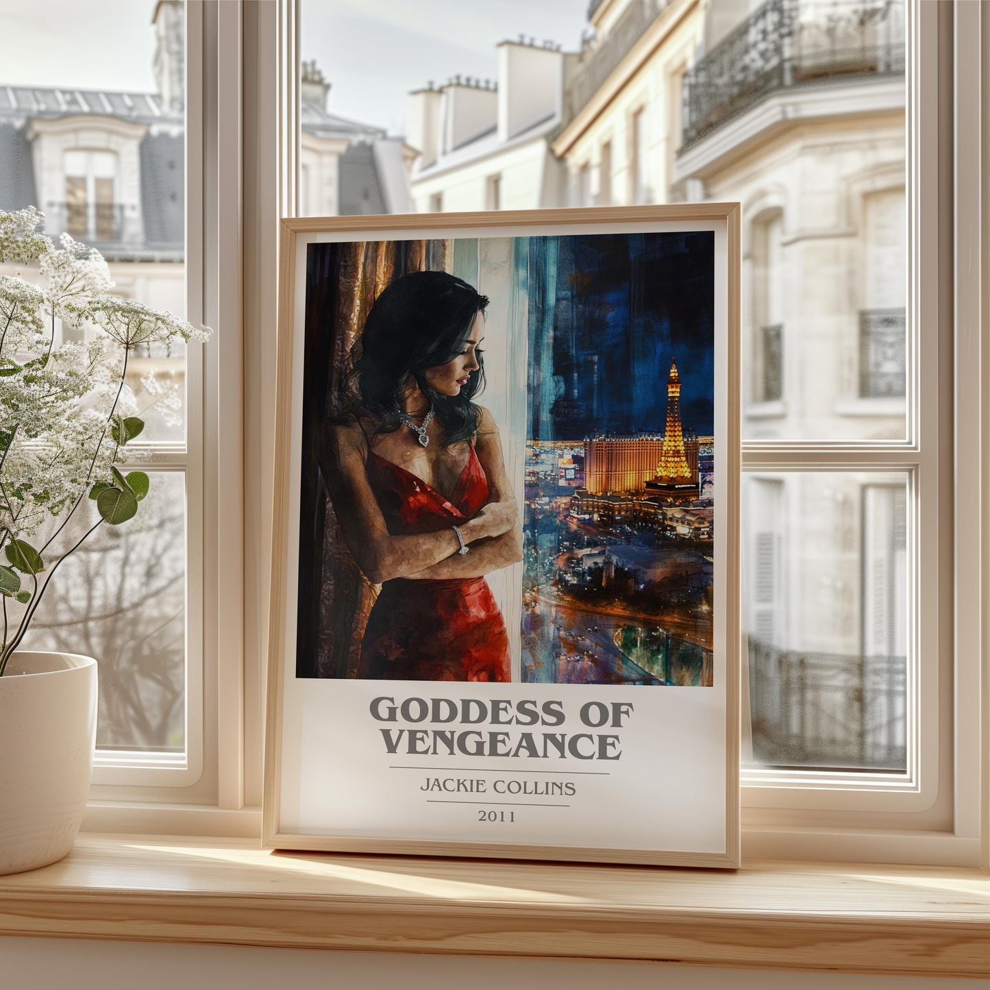 Goddess of Vengeance by Jackie Collins | Book Poster | Literary Art Gift For Book Lover | Novel Inspired Wall Art | Free Delivery