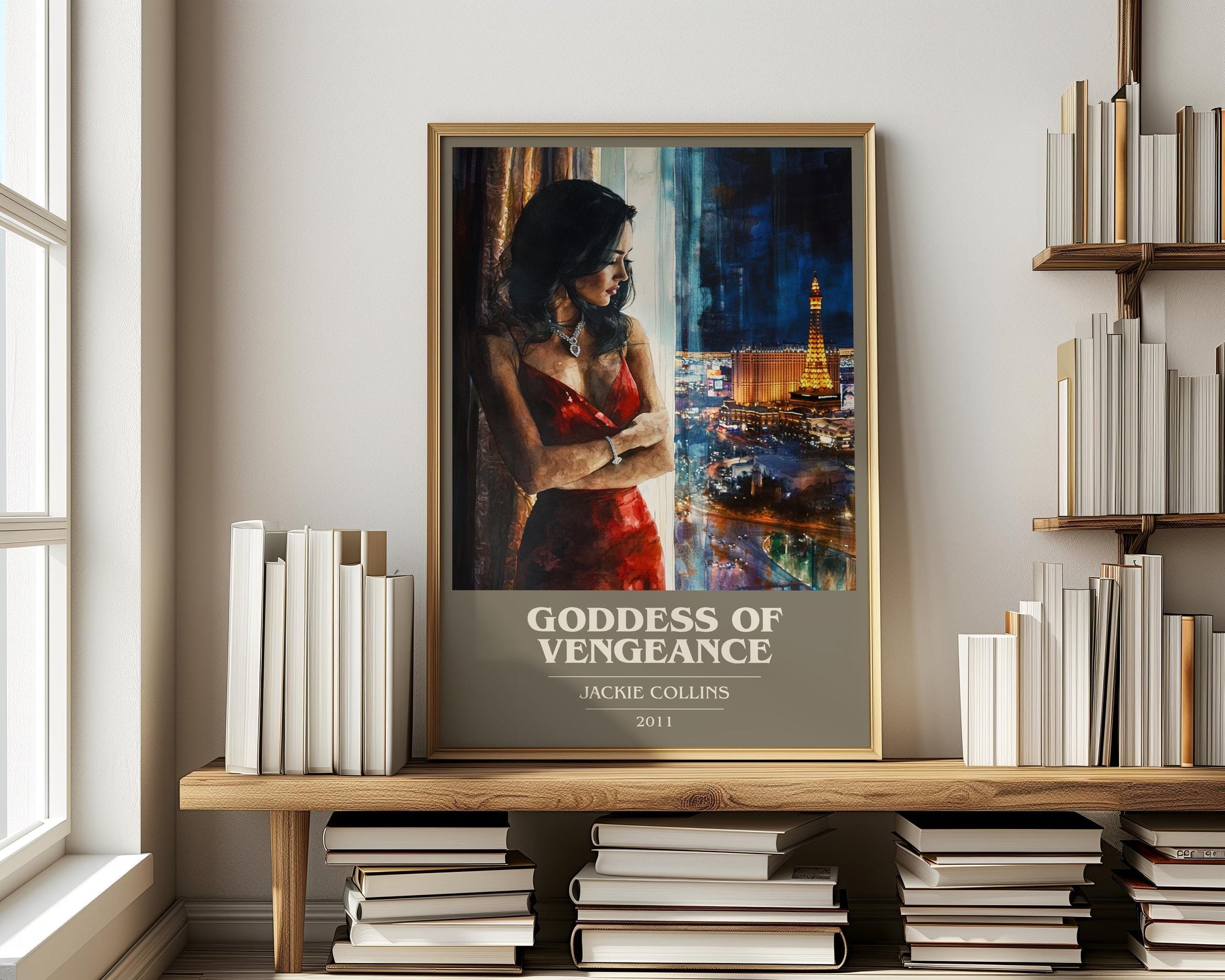 Goddess of Vengeance by Jackie Collins | Book Poster | Literary Art Gift For Book Lover | Novel Inspired Wall Art | Free Delivery