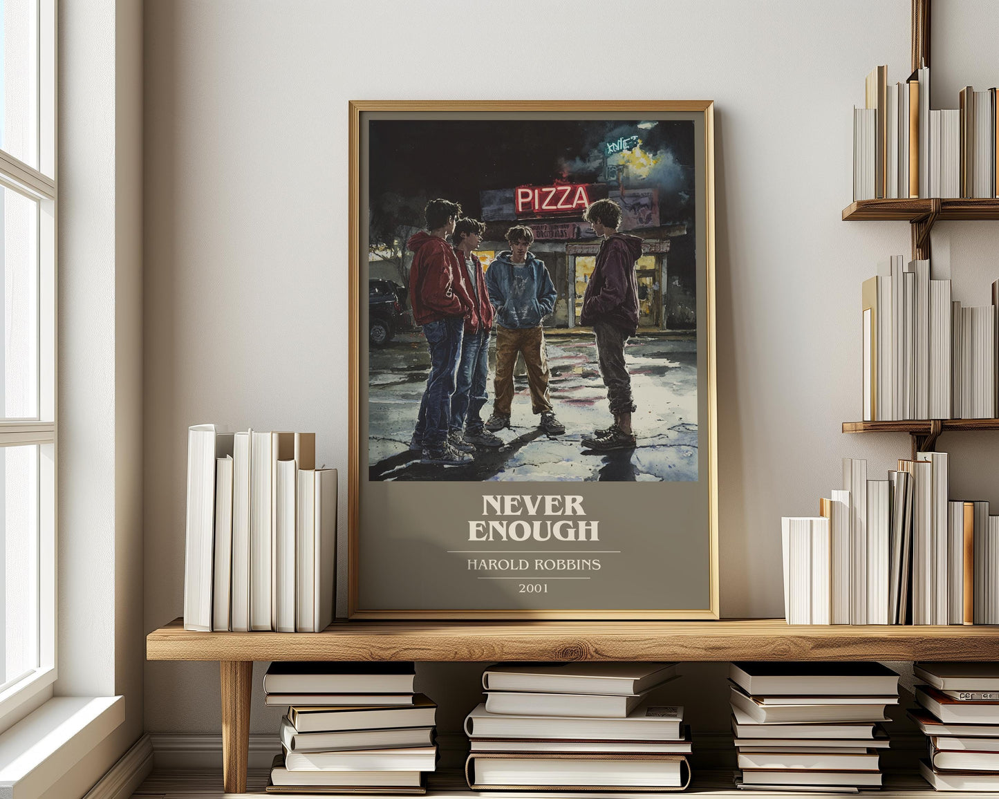 Never Enough by Harold Robbins | Book Poster | Literary Art Gift For Book Lover | Novel Inspired Wall Art | Free Delivery