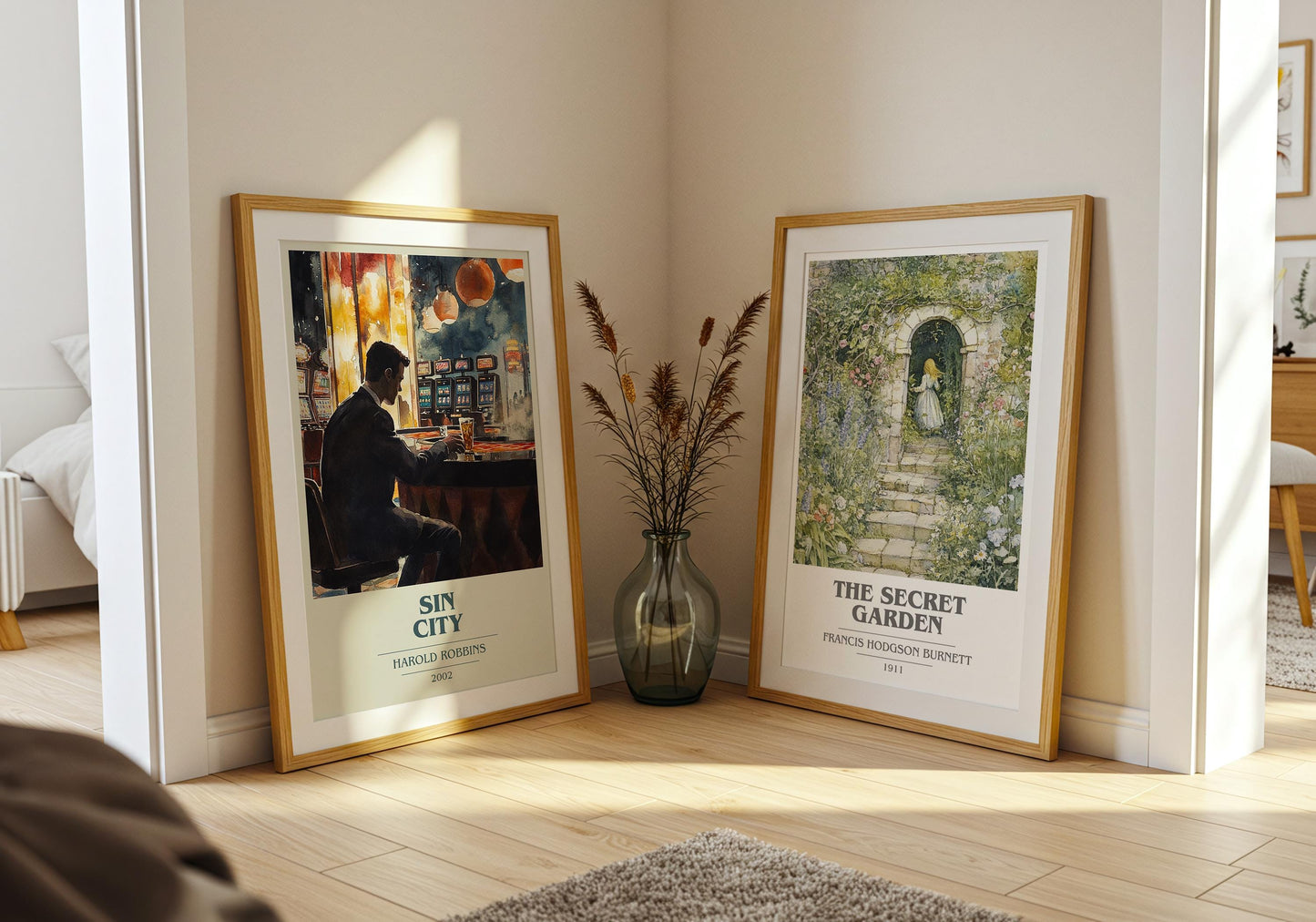 Sin City by Harold Robbins | Book Poster | Literary Art Gift For Book Lover | Novel Inspired Wall Art | Free Delivery