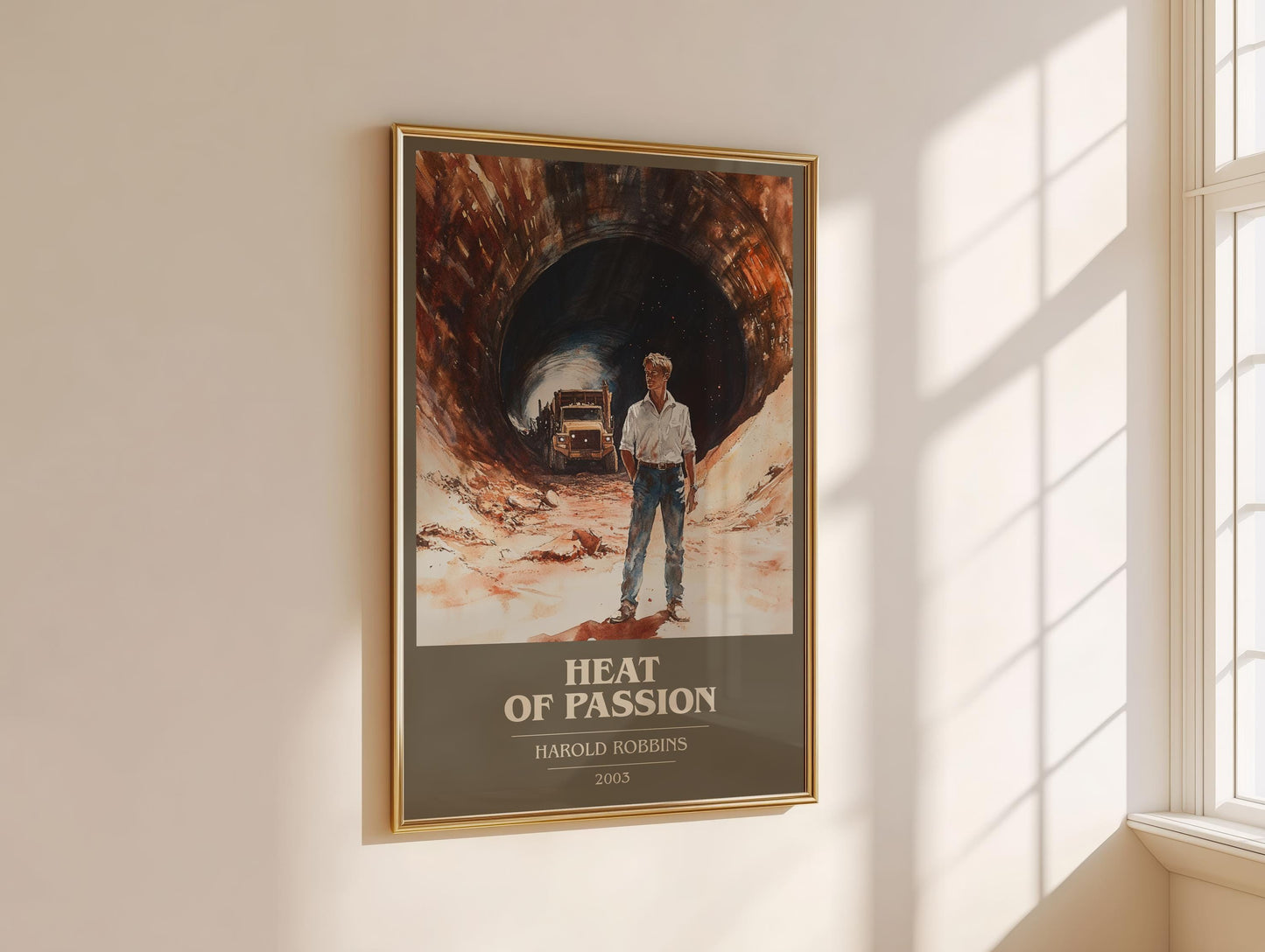 Heat Of Passion by Harold Robbins | Book Poster | Literary Art Gift For Book Lover | Novel Inspired Wall Art | Free Delivery