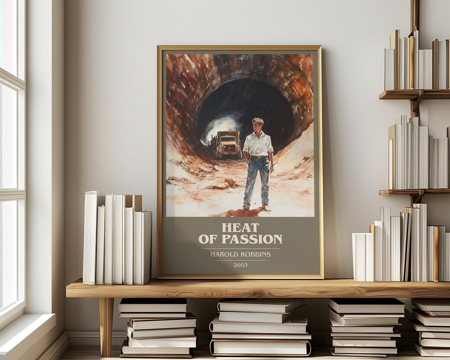 Heat Of Passion by Harold Robbins | Book Poster | Literary Art Gift For Book Lover | Novel Inspired Wall Art | Free Delivery