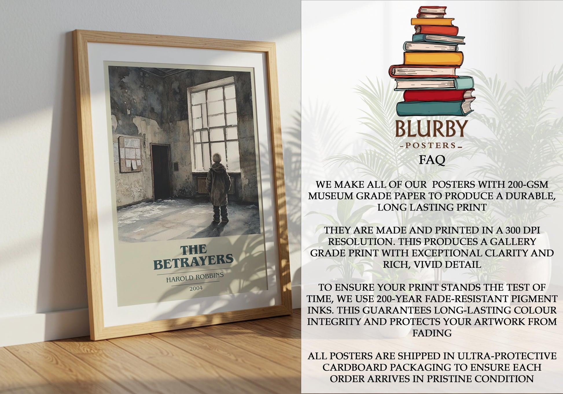 The Betrayers by Harold Robbins | Book Poster | Literary Art Gift For Book Lover | Novel Inspired Wall Art | Free Delivery
