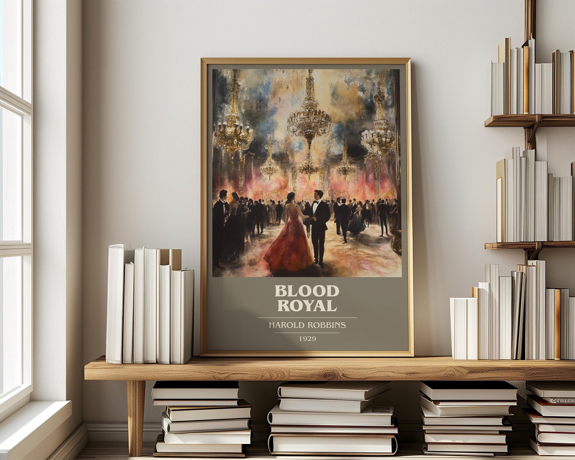 Blood Royal by Harold Robbins | Book Poster | Literary Art Gift For Book Lover | Novel Inspired Wall Art | Free Delivery