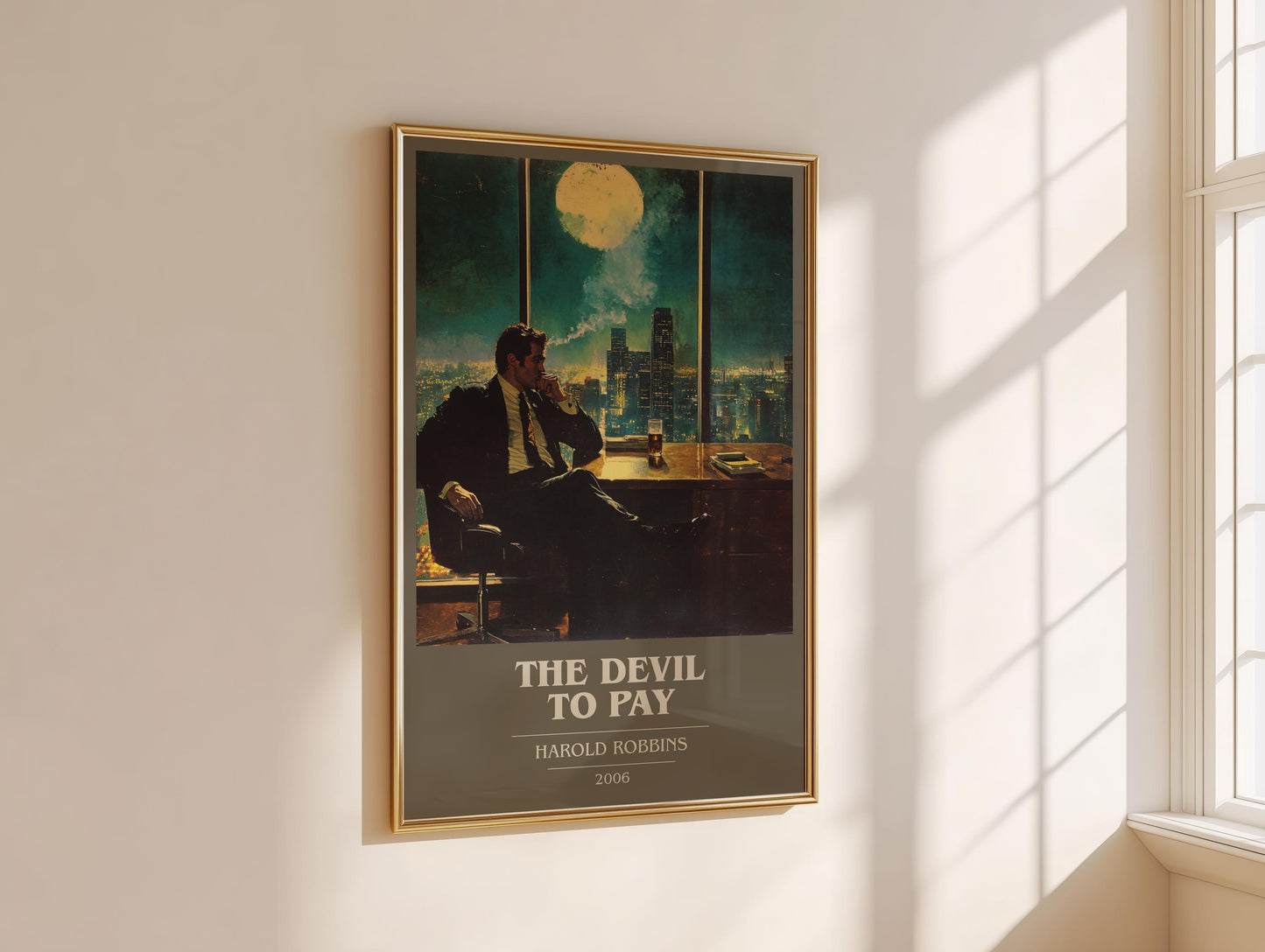 The Devil To Pay by Harold Robbins | Book Poster | Literary Art Gift For Book Lover | Novel Inspired Wall Art | Free Delivery