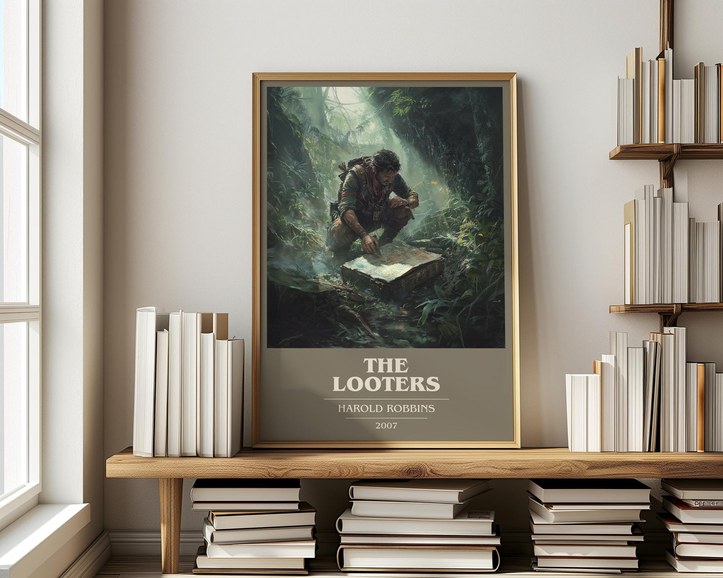 The Looters by Harold Robbins | Book Poster | Literary Art Gift For Book Lover | Novel Inspired Wall Art | Free Delivery