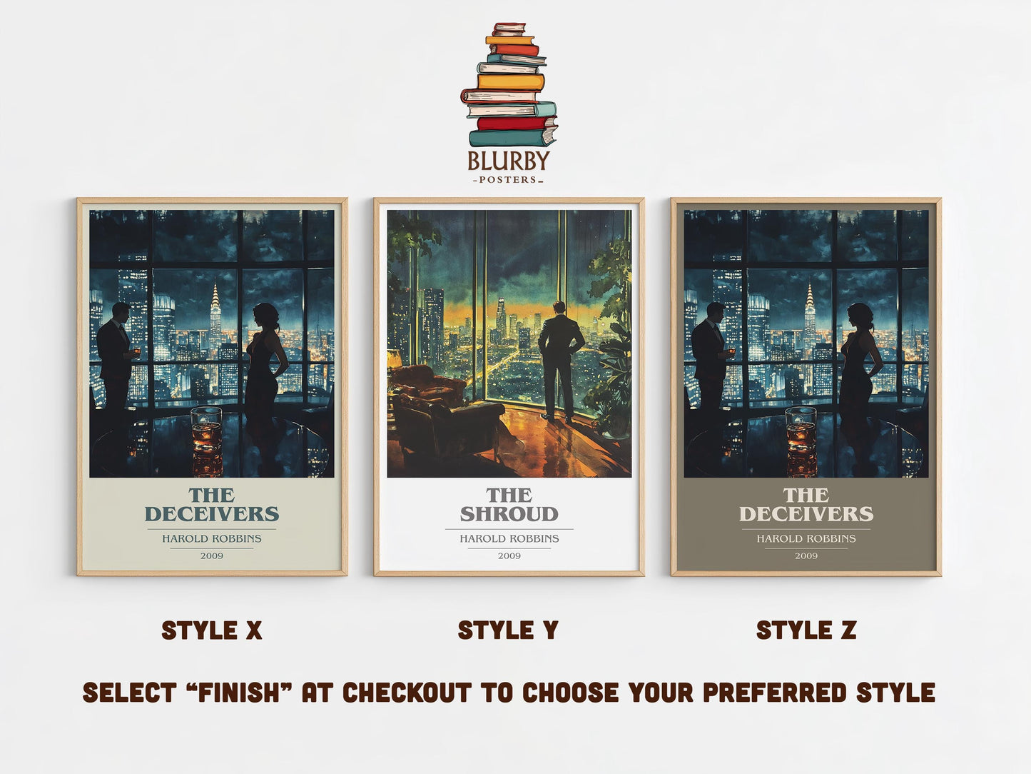 The Deceivers by Harold Robbins | Book Poster | Literary Art Gift For Book Lover | Novel Inspired Wall Art | Free Delivery