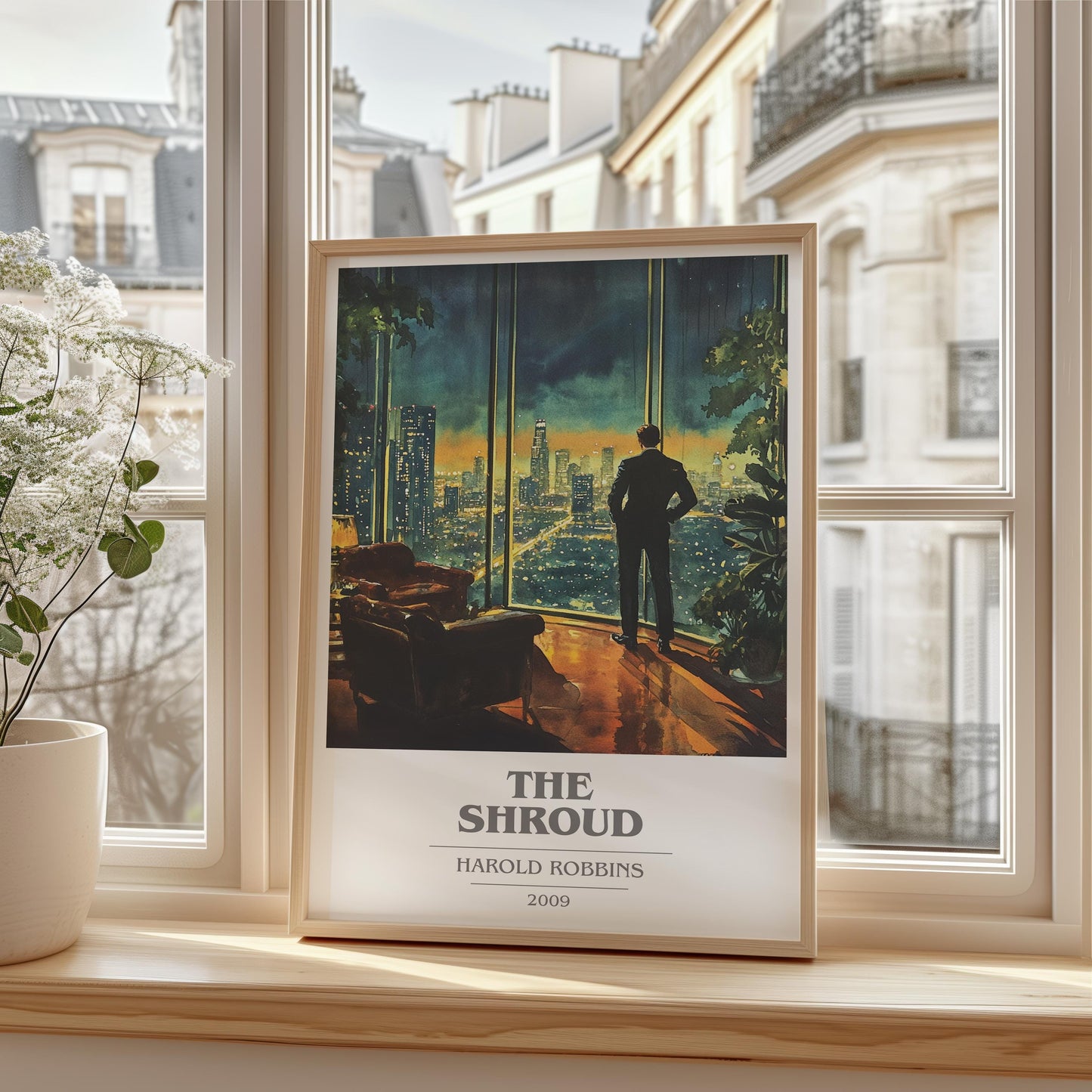The Shroud by Harold Robbins | Book Poster | Literary Art Gift For Book Lover | Novel Inspired Wall Art | Free Delivery