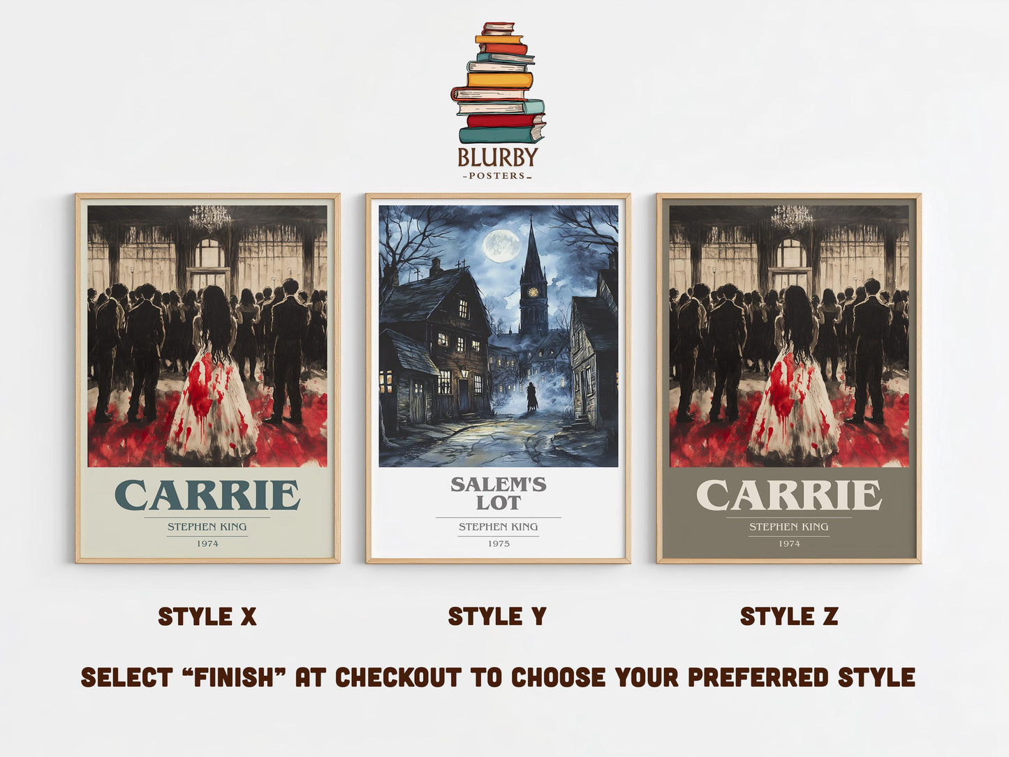 Carrie by Stephen King | Book Poster | Literary Art Gift For Book Lover | Novel Inspired Wall Art | Free Delivery