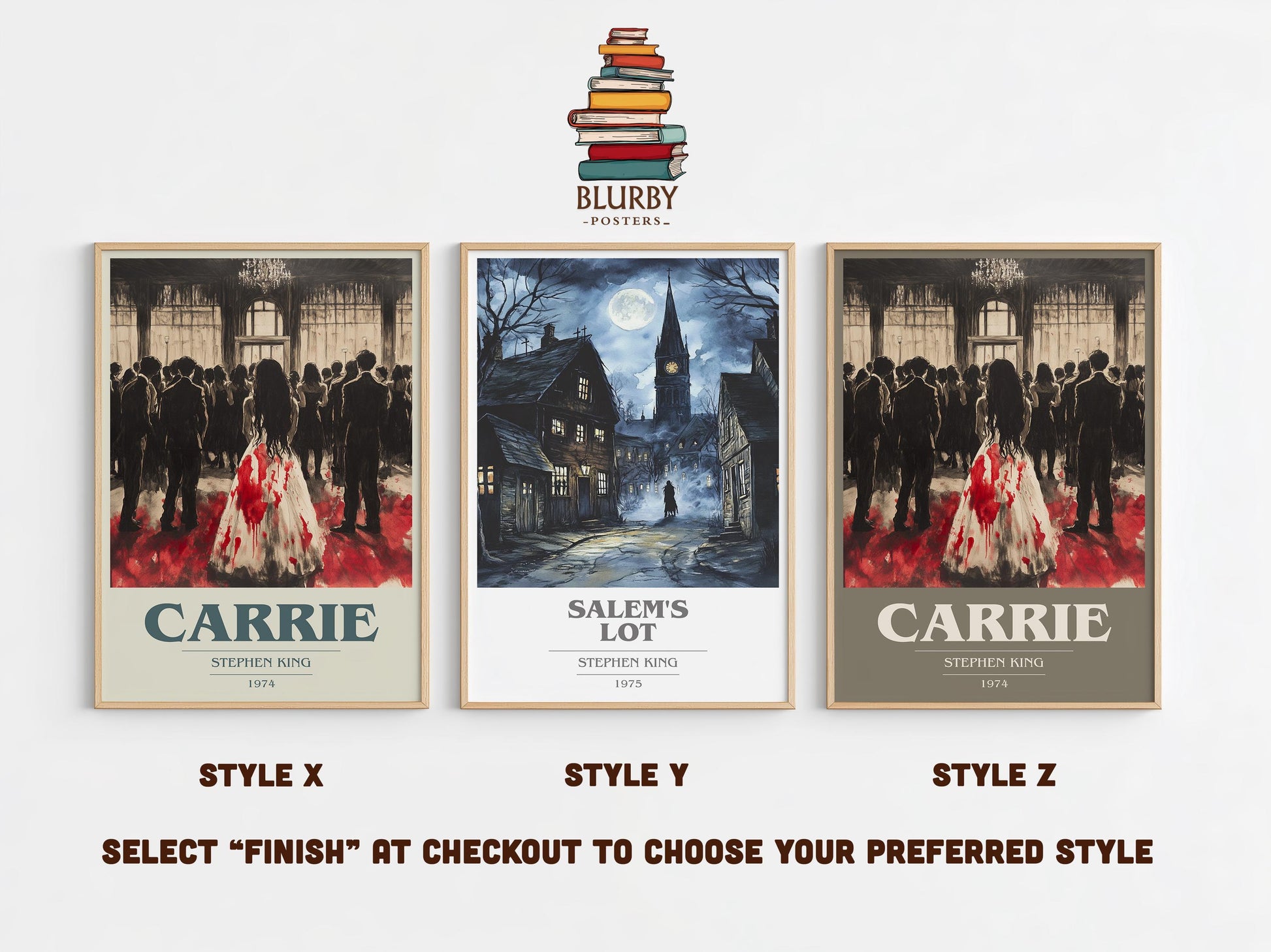 Carrie by Stephen King | Book Poster | Literary Art Gift For Book Lover | Novel Inspired Wall Art | Free Delivery