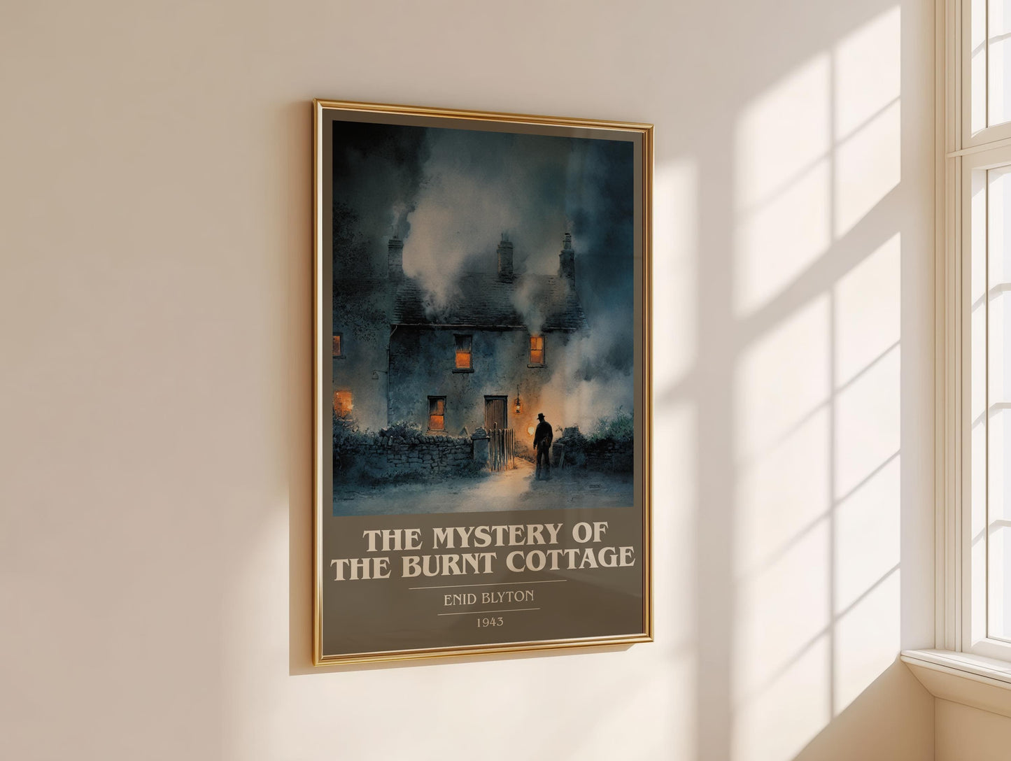 The Mystery of the Burnt Cottage by Enid Blyton | Book Poster | Literary Art Gift For Book Lover | Novel Inspired Wall Art | Free Delivery