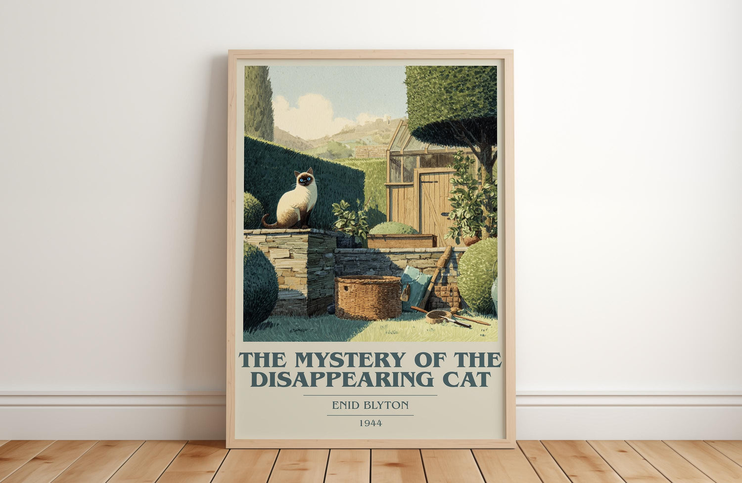 The Mystery of the Disappearing Cat by Enid Blyton | Book Poster | Literary Art Gift For Book Lover | Novel Inspired Wall Art