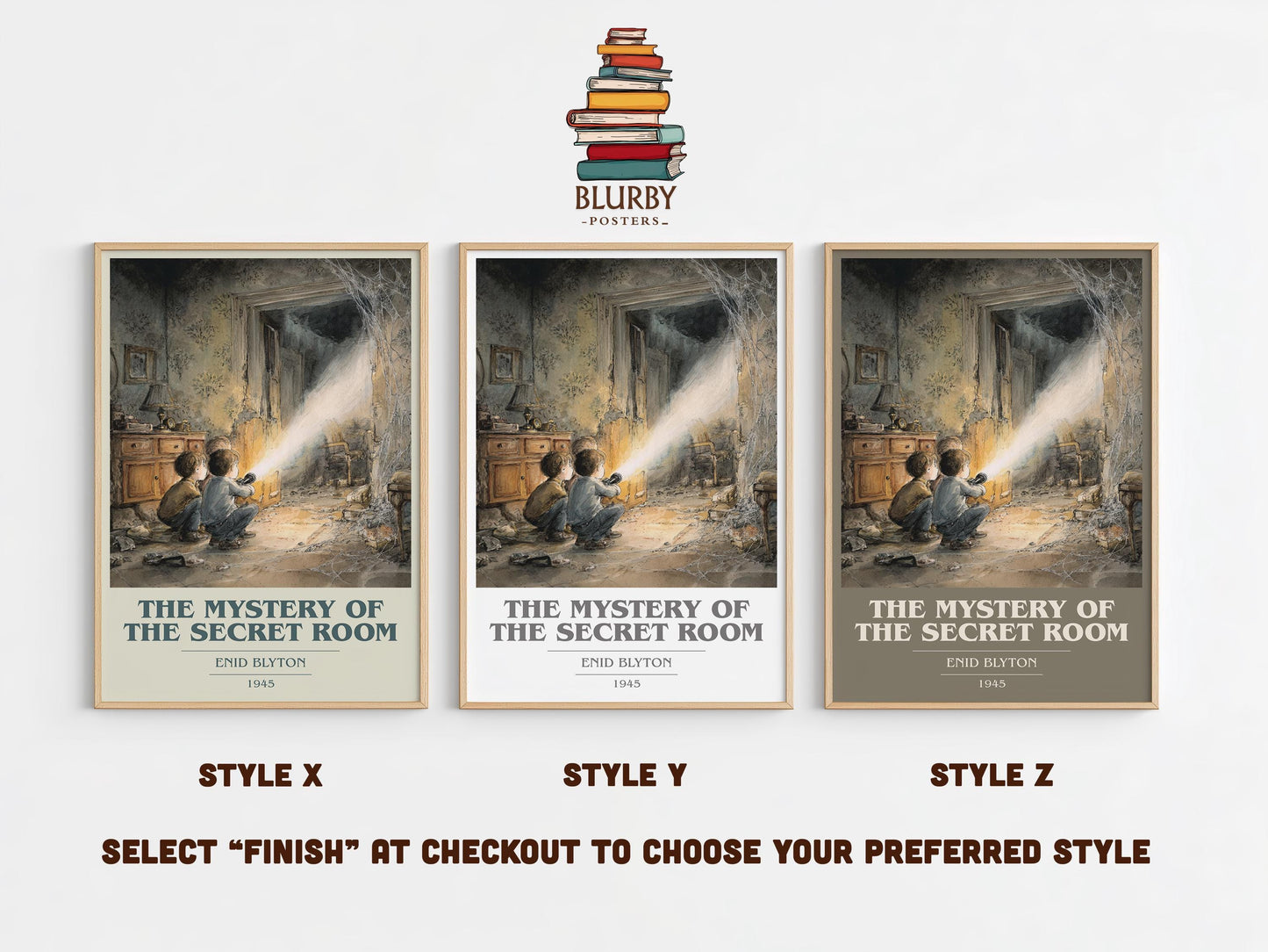 The Mystery of the Secret Room by Enid Blyton | Book Poster | Literary Art Gift For Book Lover | Novel Inspired Wall Art