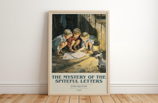 The Mystery of the Spiteful Letters by Enid Blyton | Book Poster | Literary Art Gift For Book Lover | Novel Inspired Wall Art