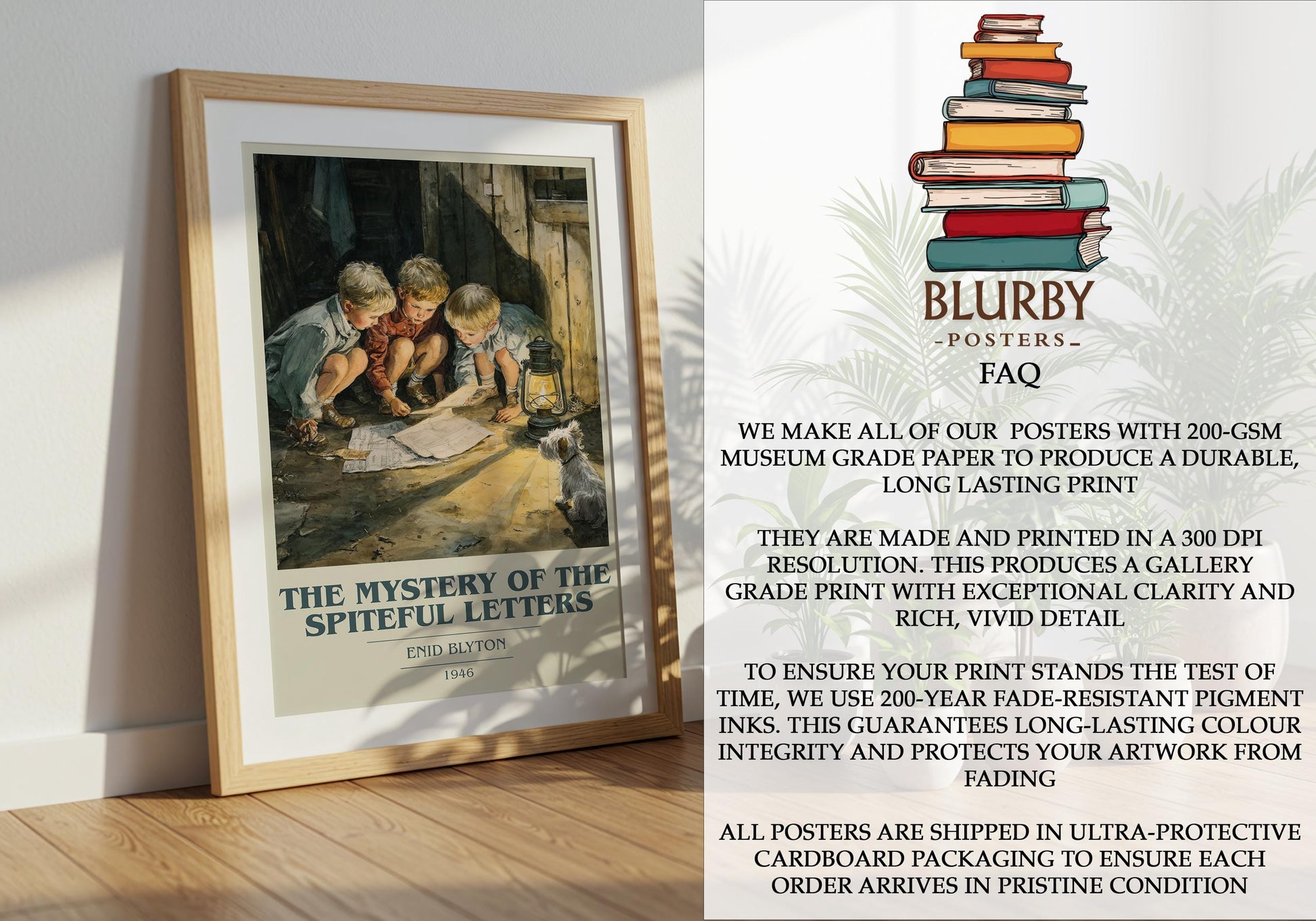 The Mystery of the Spiteful Letters by Enid Blyton | Book Poster | Literary Art Gift For Book Lover | Novel Inspired Wall Art